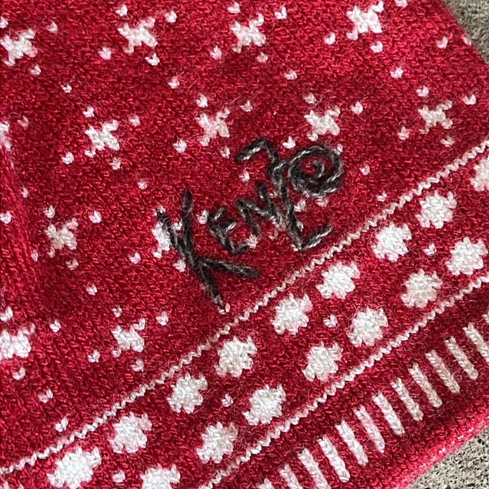 KENZO Junior baby fair isle knit hat